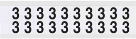 Die-Cut Number & Letter Labels, 0.75 Inch H x 0.656 Inch W, Vinyl, Outdoor Use