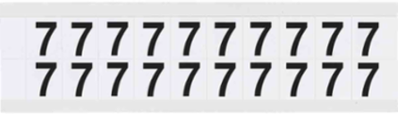 Vinyl Number and Letter Labels, 0.625 Inch Characters, Black on White, Outdoor Use