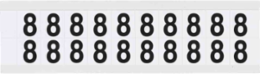 0.75 Inch x 0.656 Inch Durable Vinyl Number and Letter Labels, Black on White