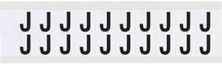 Vinyl Number and Letter Labels, 0.75 Inch H x 0.656 Inch W, Black on White