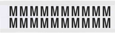 Die-Cut Number & Letter Labels, 0.75 Inch H x 0.656 Inch W, Black on White