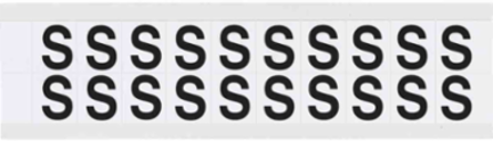Vinyl Labels, Black on White, 0.75 Inch H x 0.656 Inch W, Abrasion & Weather Resistant