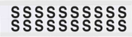 Vinyl Labels, Black on White, 0.75 Inch H x 0.656 Inch W, Abrasion & Weather Resistant