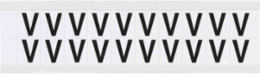 Number and Letter Labels, V - 0.75 Inch H x 0.656 Inch W, Vinyl, Permanent Adhesive