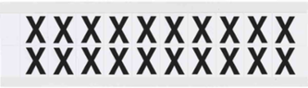 Vinyl Number and Letter Labels, 0.75 Inch x 0.656 Inch, Black on White