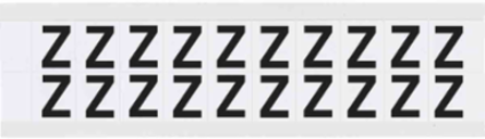 Die-Cut Number and Letter Labels, 0.75 Inch H x 0.656 Inch W, Vinyl, Weather-Resistant