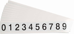 0 to 9 Number and Letter Labels, 1.5 Inch x 1.188 Inch, Vinyl, Permanent Adhesive