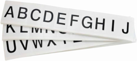 Vinyl Label Kit, A to Z, 1.5 Inch H x 1.188 Inch W, Permanent Adhesive