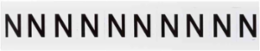 Die-Cut Number & Letter Labels, Outdoor Use, 1.5 Inch x 1.063 Inch, Black on White