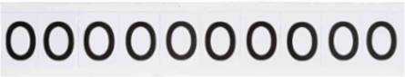 Vinyl Number and Letter Labels - 1.5 Inch H x 1.063 Inch W, Outdoor Use, Black on White
