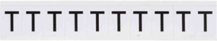 Die-Cut Vinyl Number and Letter Labels, T, 1.5 Inch x 1.063 Inch, Outdoor Use