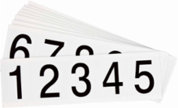 Die-Cut Number and Letter Labels, 2.25 Inch x 1.813 Inch, 125 Labels/Kit