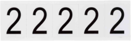 Vinyl Weather-Resistant Number and Letter Labels 2.25 Inch x 1.813 Inch, 125 Pack