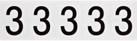 Number and Letter Labels, 2.25 Inch x 1.813 Inch, Vinyl, Outdoor Use, 125 Labels per Pack