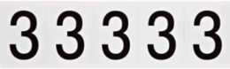 Number and Letter Labels, 2.25 Inch x 1.813 Inch, Vinyl, Outdoor Use, 125 Labels per Pack