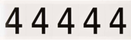 Vinyl Number and Letter Labels, 2.25 Inch x 1.813 Inch, Grit 4, Outdoor Use