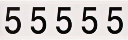Vinyl Number and Letter Labels, 2.25 Inch x 1.813 Inch, Outdoor Durable, 5 Labels per Pack
