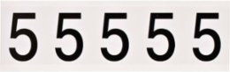 Vinyl Number and Letter Labels, 2.25 Inch x 1.813 Inch, Outdoor Durable, 5 Labels per Pack