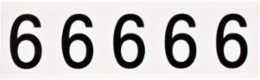 Vinyl Number and Letter Labels, 2.25 Inch x 1.813 Inch, Black on White, Weather-Resistant
