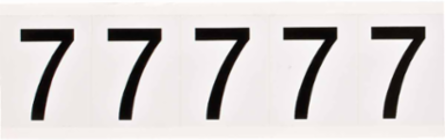 Die-Cut Letter and Number Labels 2.25 in H x 1.813 in W, Outdoor Durable Vinyl
