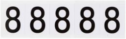 Vinyl Number and Letter Labels, 2.25 Inch x 1.813 Inch, Outdoor Resistant, Permanent Adhesive