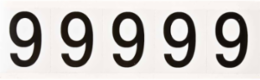Number and Letter Labels, 2.25 Inch x 1.813 Inch, Vinyl, Outdoor Use