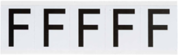 Vinyl Number and Letter Labels, F - 1-7/8 Inch Height, Outdoor Use, Permanent Adhesive