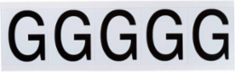 Vinyl Number and Letter Labels, 2.25 Inch x 1.813 Inch, Outdoor Use, Black on White