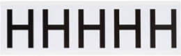 Vinyl Label H, 2.25 in x 1.813 in, Permanent Adhesive, Outdoor Use