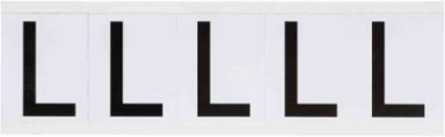 2.25 Inch x 1.813 Inch Vinyl Number and Letter Labels, Outdoor Use, Gloss Finish