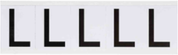 2.25 Inch x 1.813 Inch Vinyl Number and Letter Labels, Outdoor Use, Gloss Finish