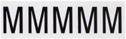 Outdoor Use Number and Letter Labels, Black on White, 2.25 in x 1.813 in, Vinyl