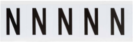 Vinyl Number and Letter Labels, 2.25 Inch x 1.813 Inch, Weather-Resistant, 125 Labels/Pack