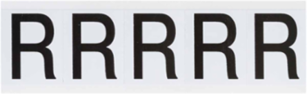 Die-Cut Vinyl Labels, Black on White, 2.25 Inch H x 1.813 Inch W, Durable Adhesive