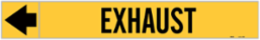 EXHAUST Pipe Marker, 2.25" H x 13.25" W, Fits Pipes 2.5" Dia. Thru 6" Dia.