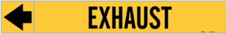 EXHAUST Pipe Marker, 4" H x 20.5" W, Fits Pipes 8" Dia. or Larger