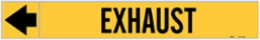 EXHAUST Pipe Marker, 4" H x 20.5" W, Fits Pipes 8" Dia. or Larger