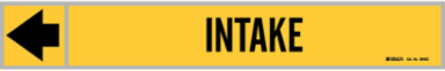 INTAKE Pipe Marker, 4" H x 20.5" W, Fits Pipes 8" Dia. or Larger