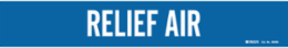 RELIEF AIR Pipe Marker, 4" H x 20.5" W, Fits Pipes 8" Dia. or Larger