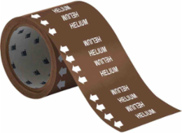 HELIUM Pipe Marker, 3" H x 3'W, Roll of 60 Each, Fits Pipes 0.75" Dia. or Smaller