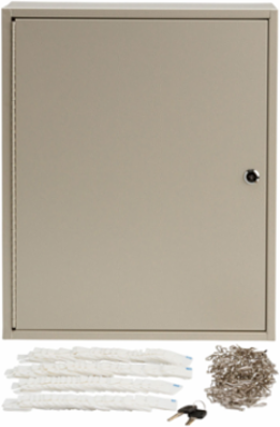 Heavy-Duty 240-Key Wall Mounted Cabinet, Beige, Lockable, 20.5 Inch H x 16.5 Inch W x 4.125 Inch D