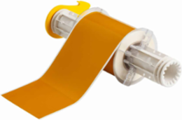 Hi-Performance Polyester Labels 4 Inch x 50 ft, Ochre, Chemical-Resistant, Durable Adhesive