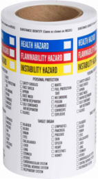 Blank Write-On Paper Target Organ Labels 8 Inch x 3 Inch, Roll of 500 Labels