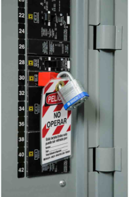Breaker Lockout Sampler Kit with 2 Steel Padlocks and 2 Tags, Portable, Red Pouch