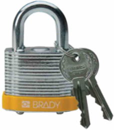 Standard-Size Steel Padlock, 5-Pin Cylinder, 0.75 Inch Shackle Clearance, Keyed Different