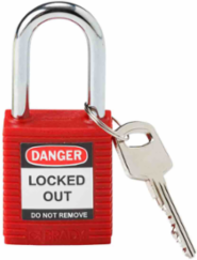 Nonconductive Nylon Padlock - 6-Pin Cylinder, 1.5 Inch Shackle Clearance, 1.75 Inch H x 1.5 Inch W