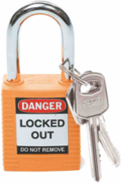 Nonconductive Nylon Padlock 6-Pin Cylinder 1.5 Inch Shackle Clearance