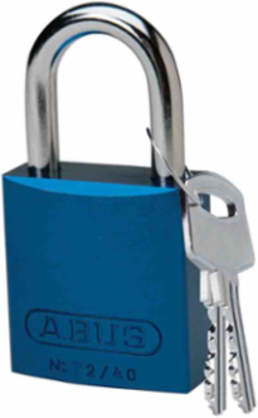 Aluminum Padlock 6-Pin Cylinder 1.6 in H x 1.5 in W x 0.75 in D, 1 in Shackle Clearance
