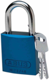 Aluminum Padlock 6-Pin Cylinder 1.6 in H x 1.5 in W x 0.75 in D, 1 in Shackle Clearance