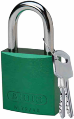 Aluminum Padlock - 6-Pin Cylinder, 1 in Shackle Clearance, Anodized Finish
